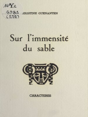 cover image of Sur l'immensité du sable